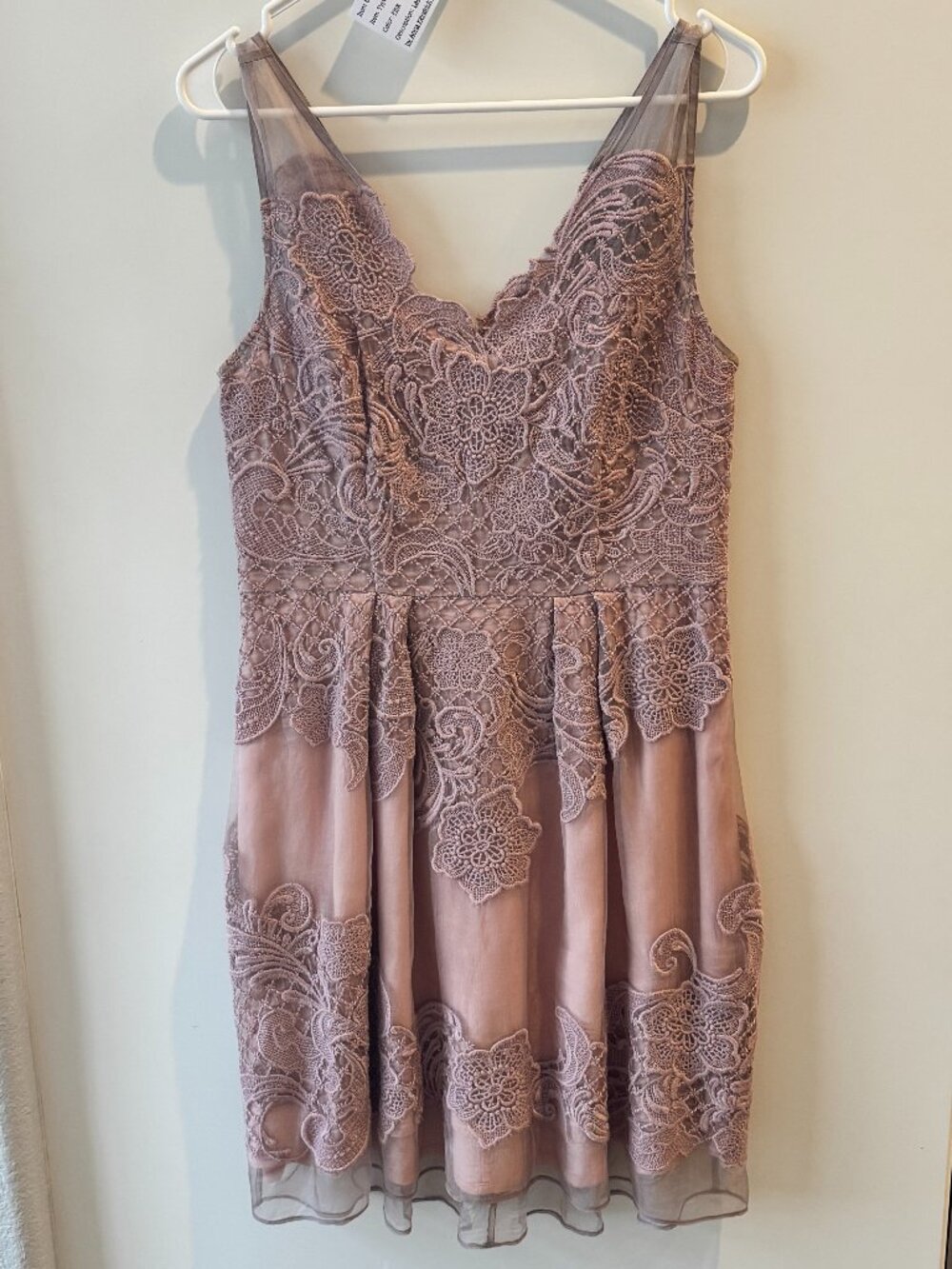 Yoana Baraschi "Celestina" Silk Lace Cocktail Dress